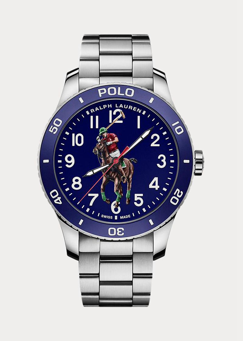 ポロ ラルフ ローレン 時計 レディース 青 Polo Watch Blue Dial Steel Bracelet ZLHGC5793